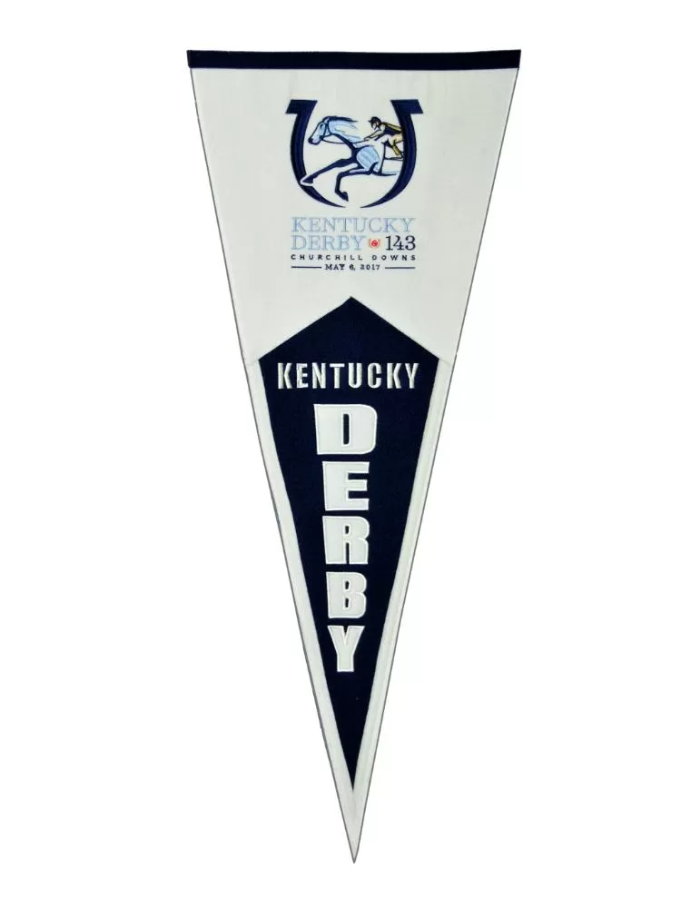 2017 Kentucky Derby Churchill Downs Horse Racing Traditions Wool Pennant