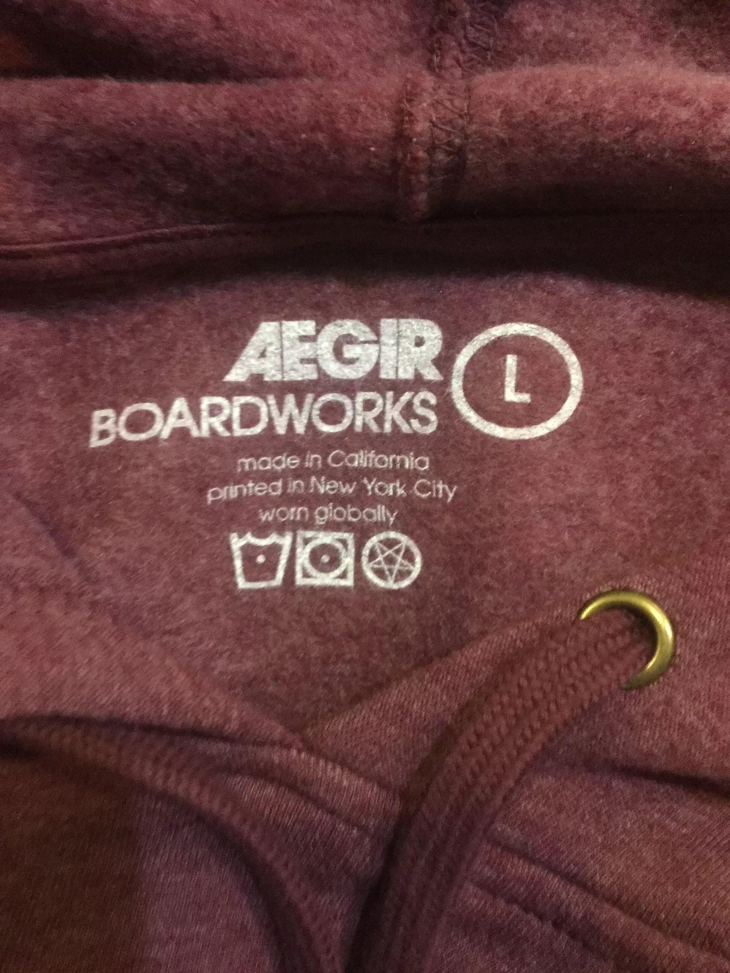 Aegir Script Hoodie Maroon