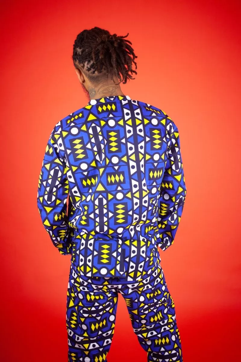 African Pants In Electric Blue Samakaka