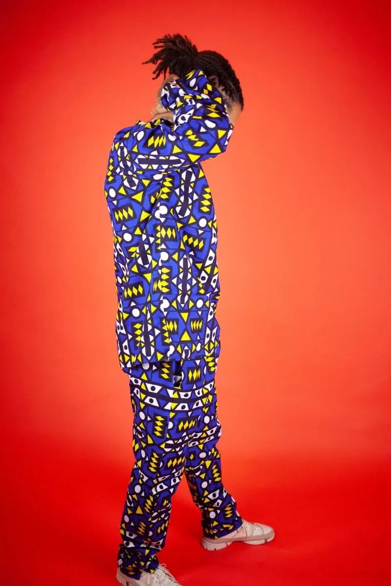 African Pants In Electric Blue Samakaka