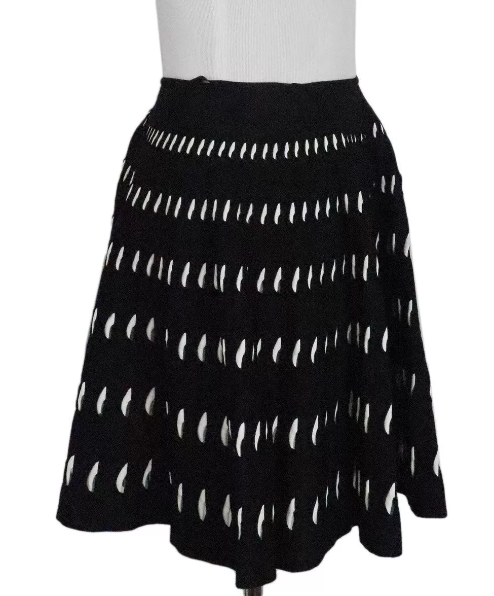 Alaia Black & White Spandex Skirt sz 0