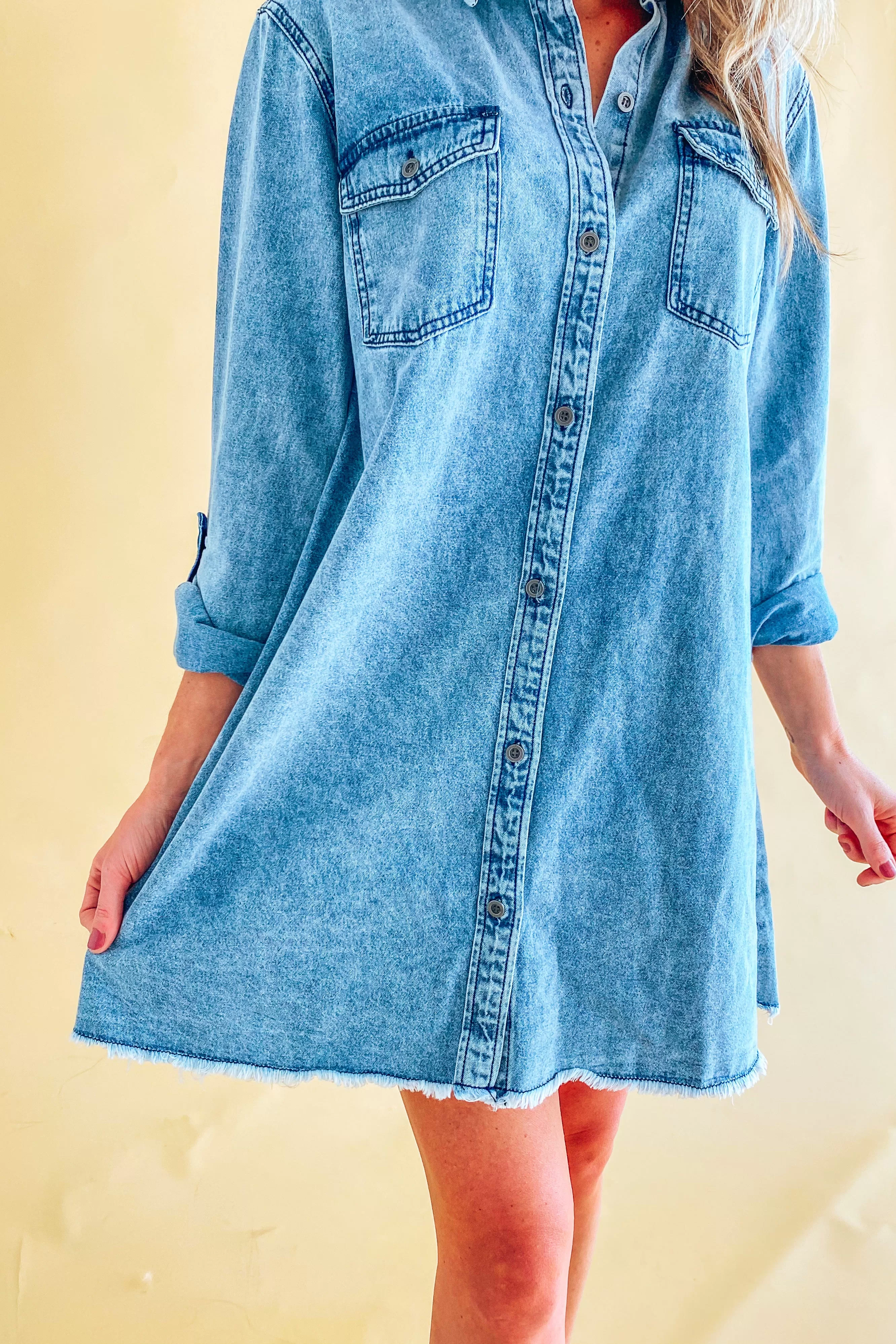 Alice Denim Long Sleeve Dress