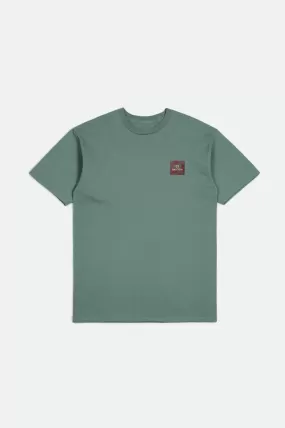 Alpha Square S/S Standard Tee - Chinois Green/Charcoal/Terracota