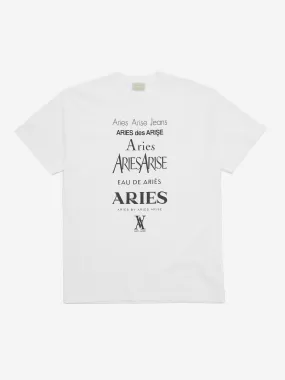 Aries Perfume Short Sleeve T-Shirt - White