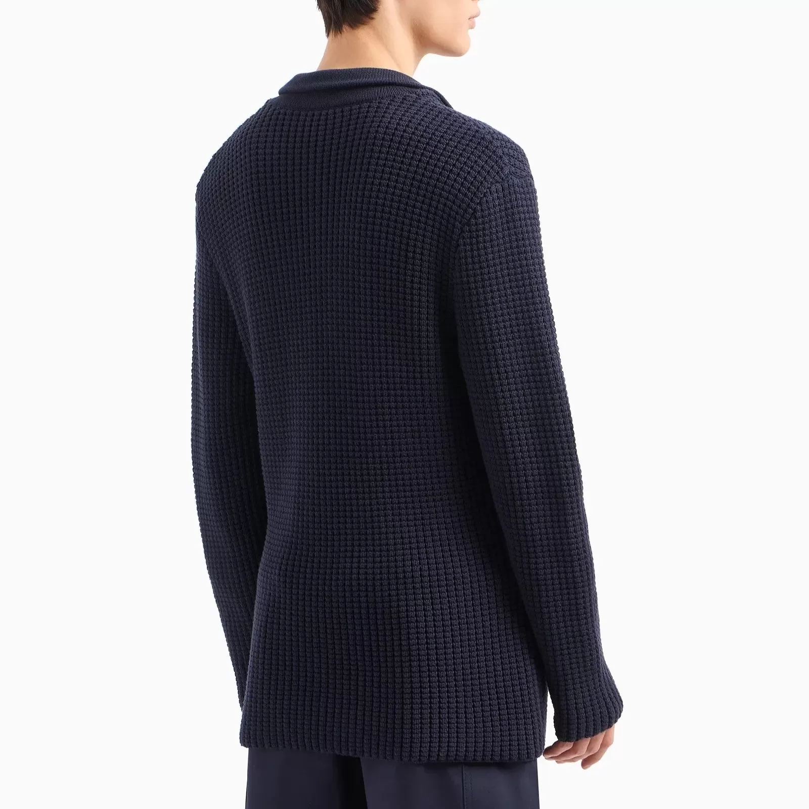 Armani Exchange Single-breasted Knitted Jacket