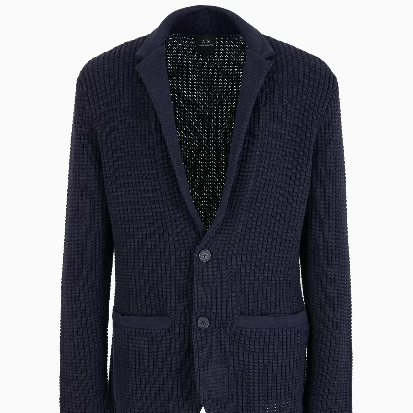 Armani Exchange Single-breasted Knitted Jacket