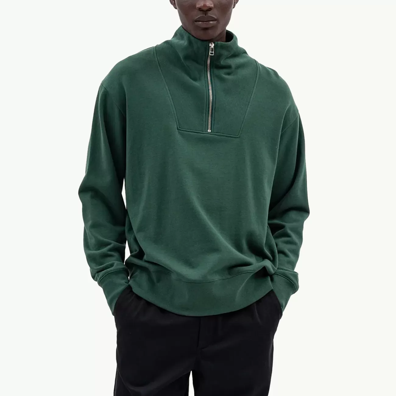 ARNE SEACELL HALF ZIP DARTMOUTH GREEN