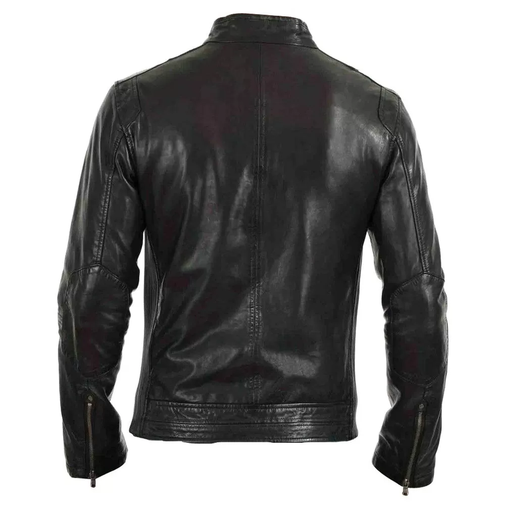 Arthur Classic Cafe racer Leather Jacket