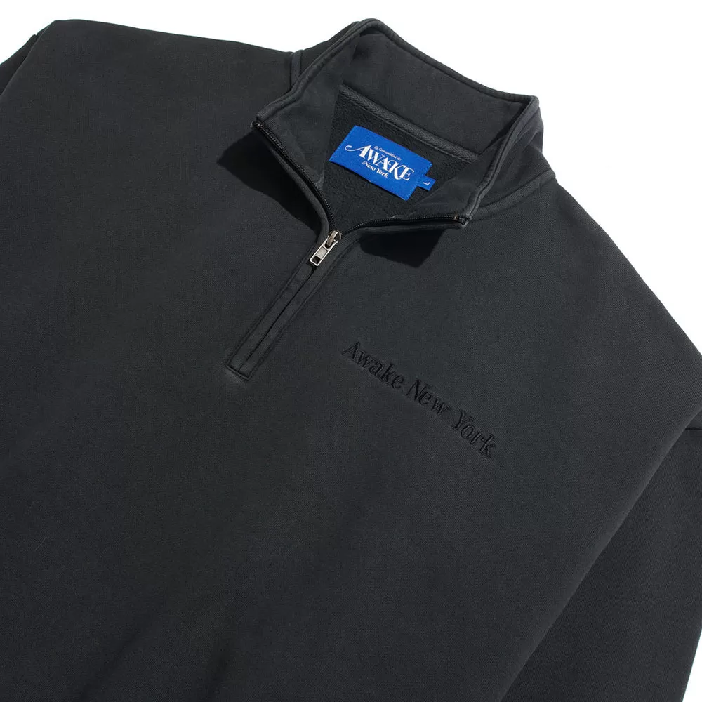 Awake NY Embroidered Logo 1/4 Zip Sweat