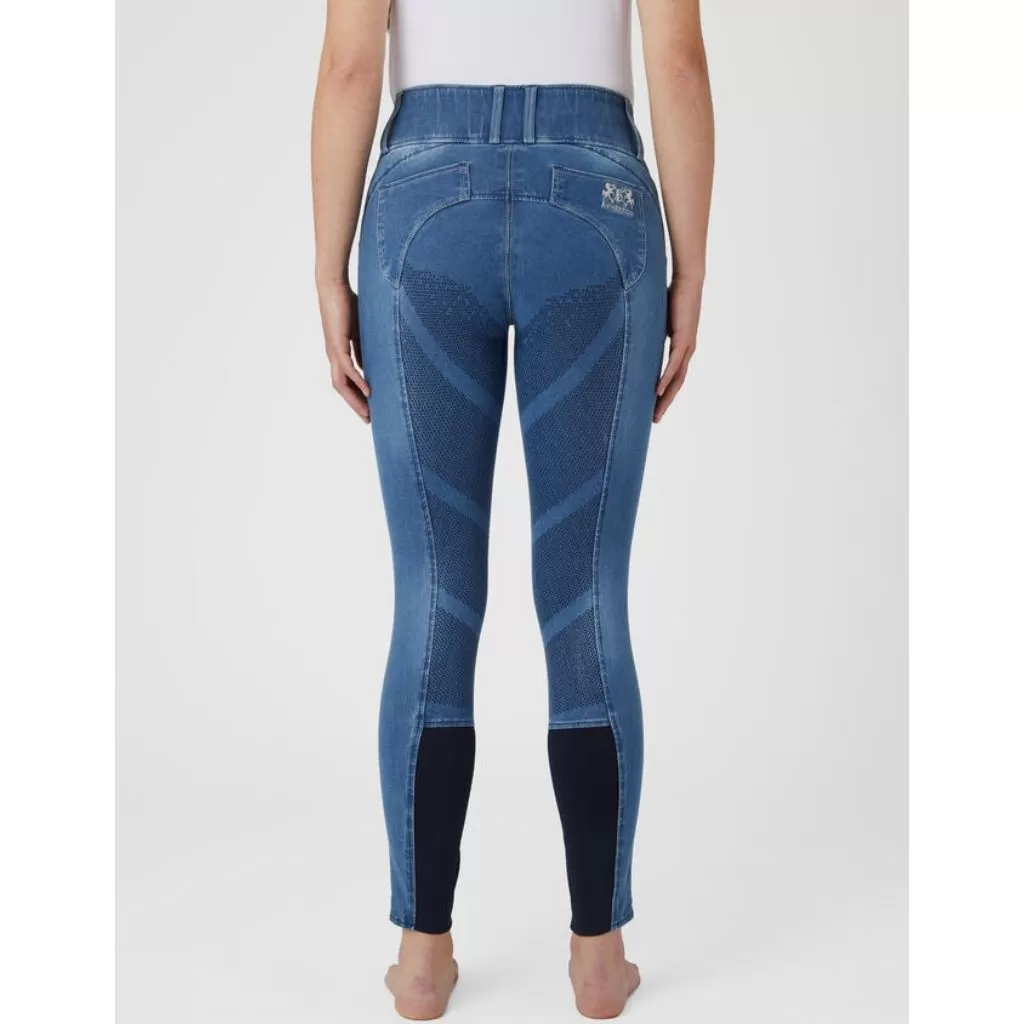 B Vertigo Dianne Ladies Silicone Full Seat Denim Breeches