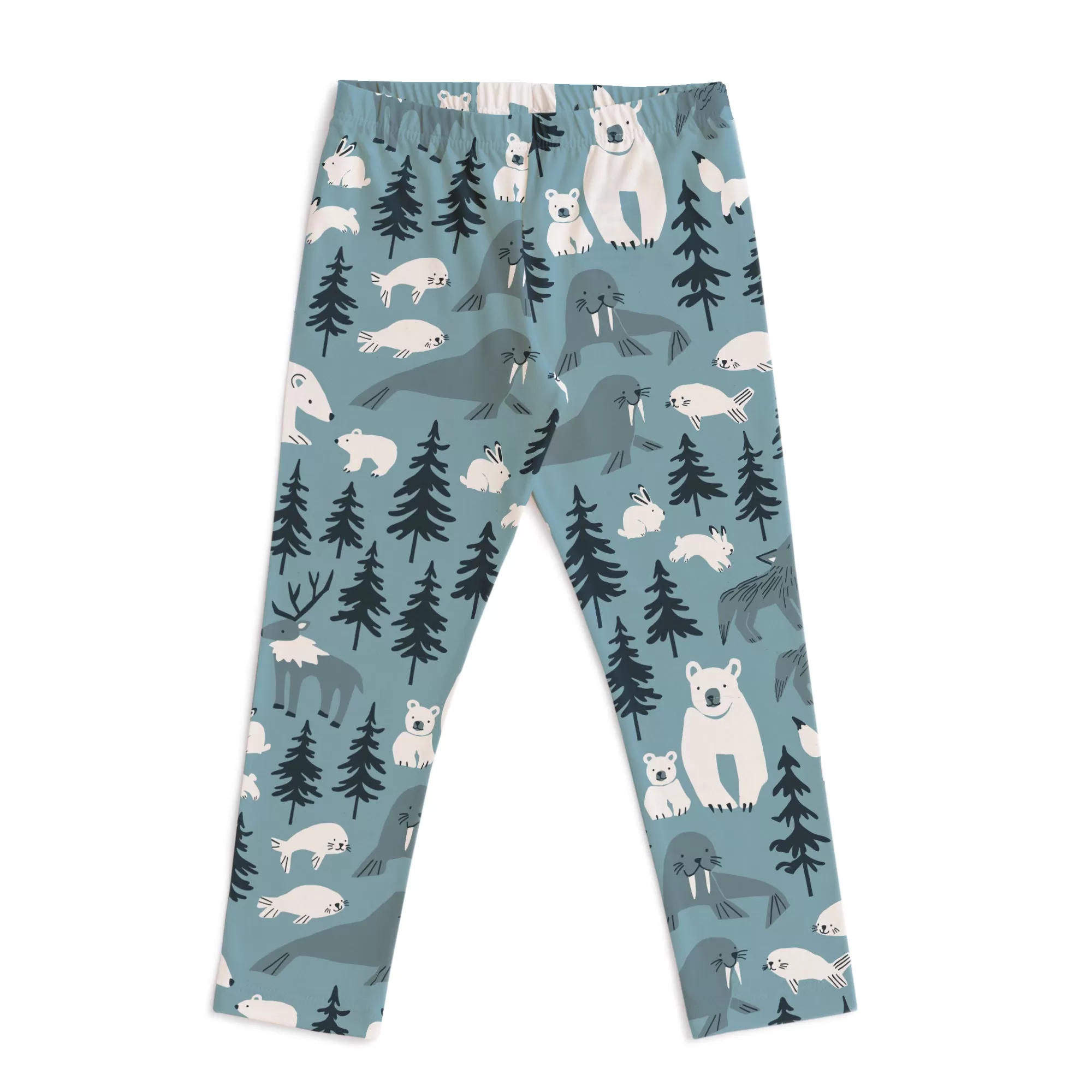 Baby Leggings - Northern Animals Mountain Blue