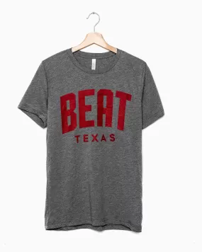 Beat Texas Gault Gray Tri-Blend Tee