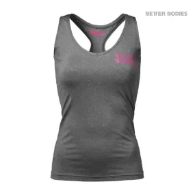 Better Bodies Fitness Logo Top - Antracite Melange-Pink