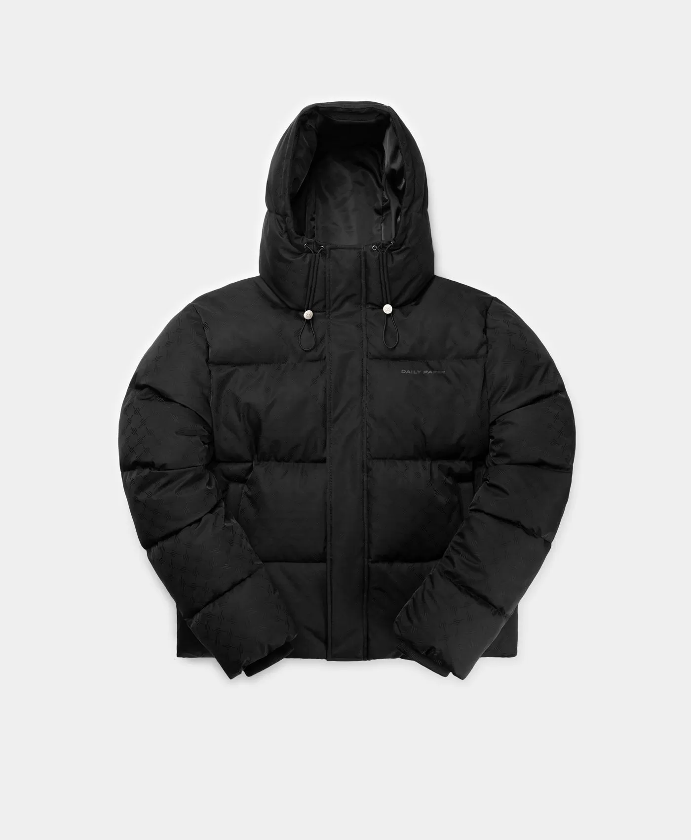 Black Monogram Short Puffer Jacket