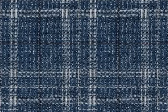 Blue Check 35% Wool 23% Bamboo 22% Silk 20% Linen (Ref-881501)