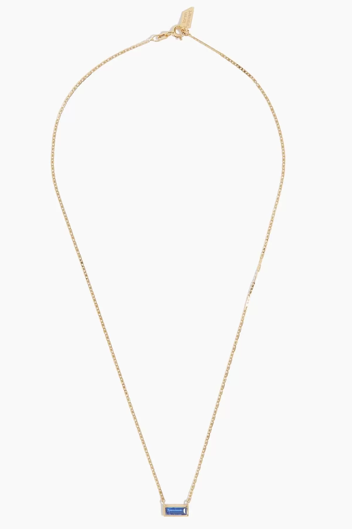 Blue Kyanite Valentino Chain Necklace in 10kt Yellow Gold