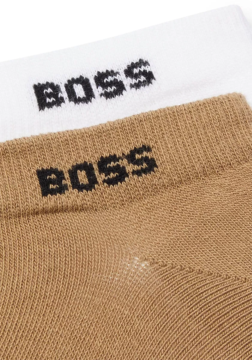 Boss 2 Pair Short Socks Color In White Brown