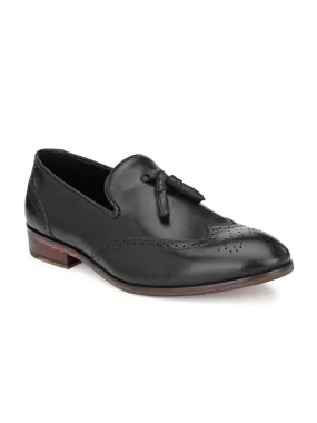 Bruce Black Tassel Loafers