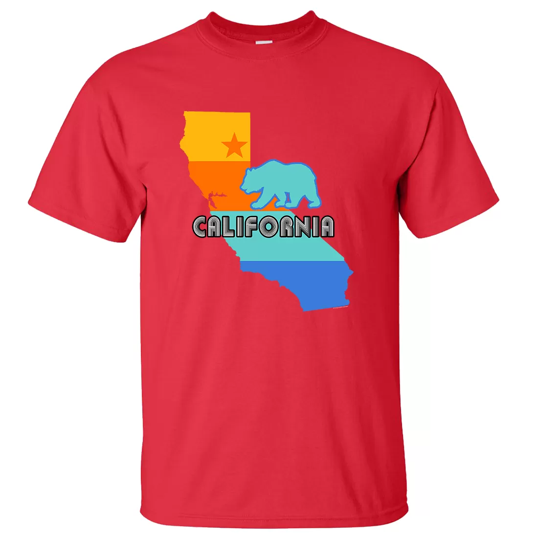 California Bear State Stripes Asst Colors T-shirt/tee