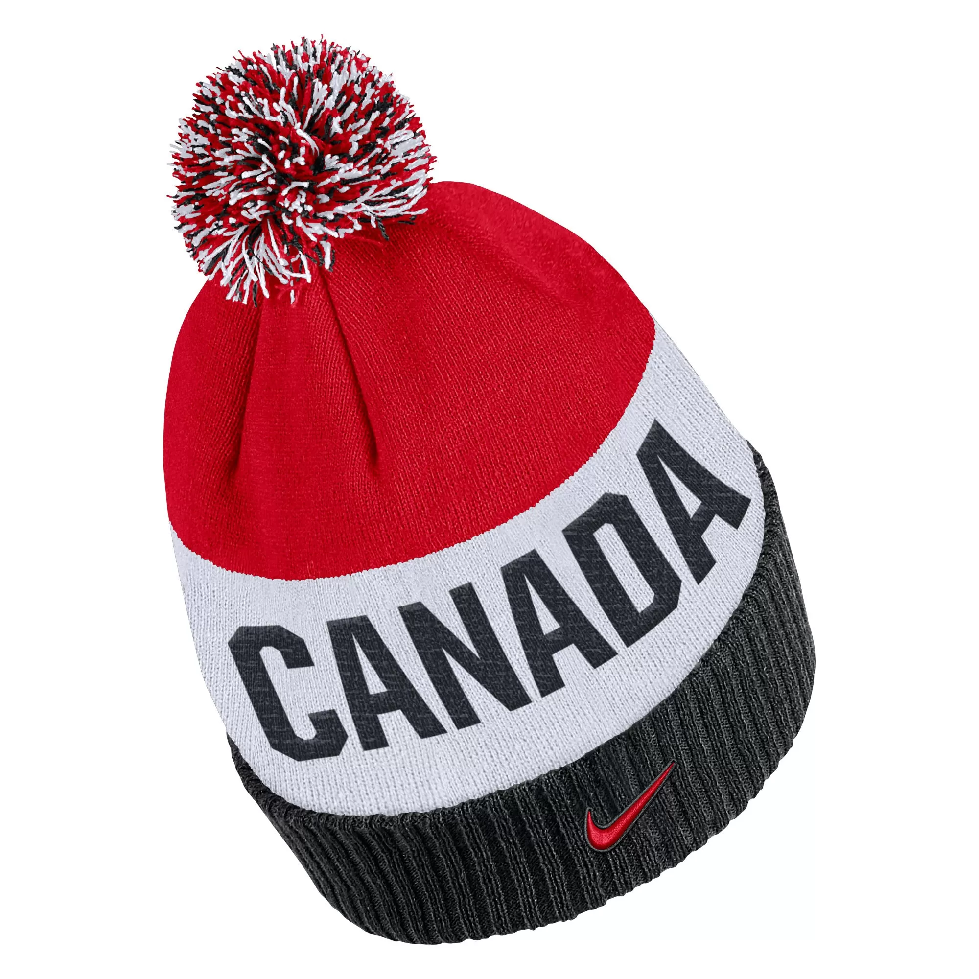 Canada Soccer Mens Classic Stripe Cuffed Toque