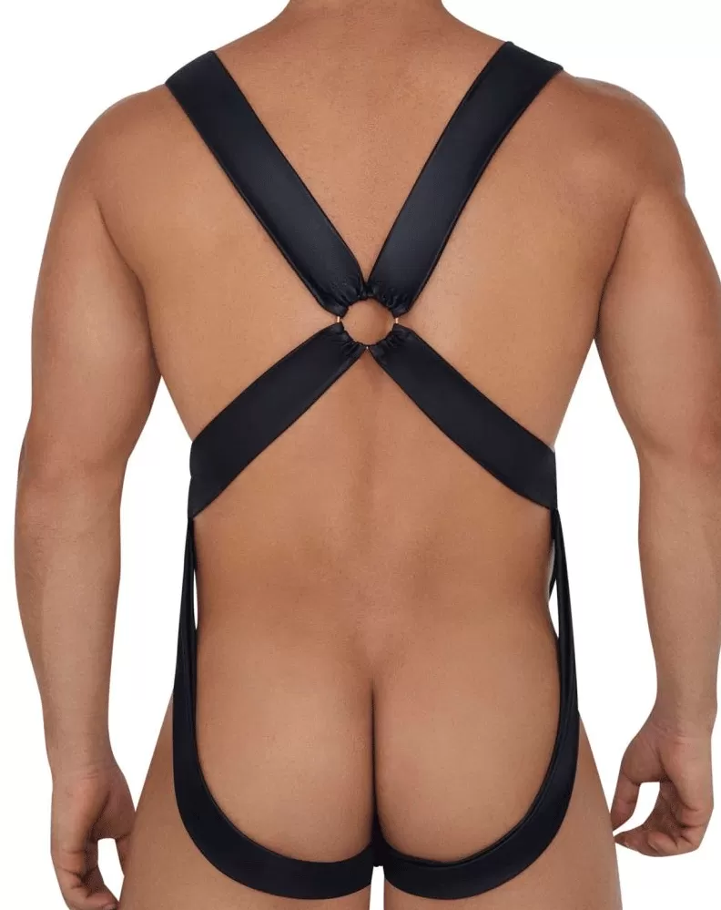 Candyman 99695 Harness Bodysuit Black