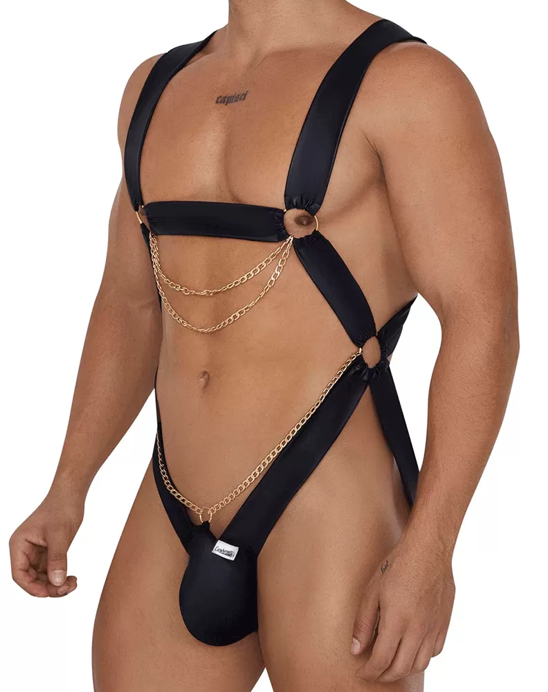 Candyman 99695 Harness Bodysuit Black