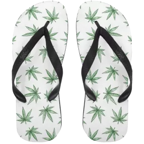 Cannabis Pot Leaf Flip Flops