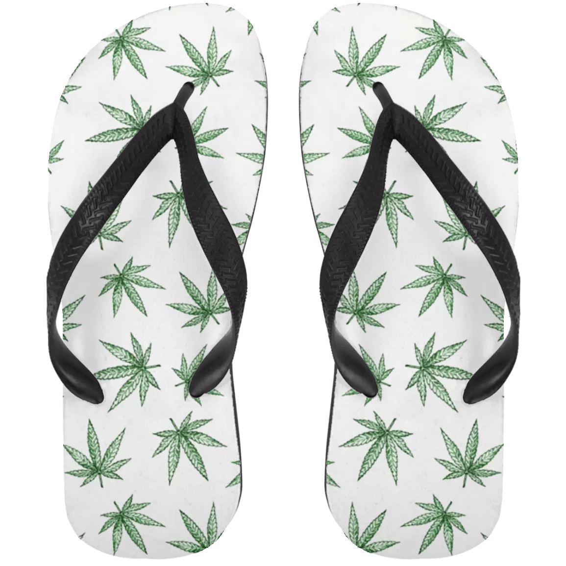 Cannabis Pot Leaf Flip Flops