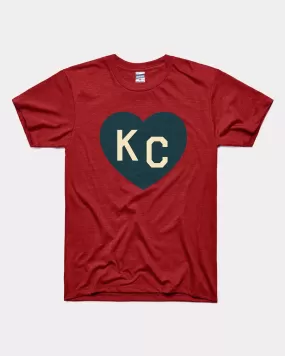 Cardinal & Navy KC Heart T-Shirt