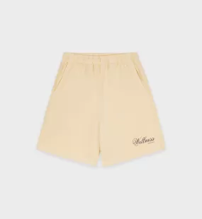 Carlyle Gym Short - Almond/Navy