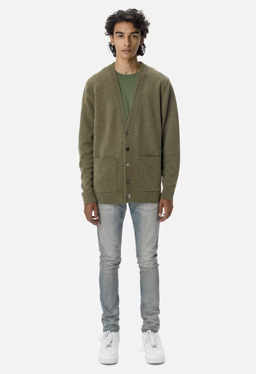 Cashmere Cardigan / Olive