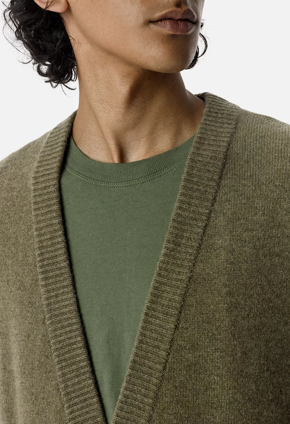 Cashmere Cardigan / Olive