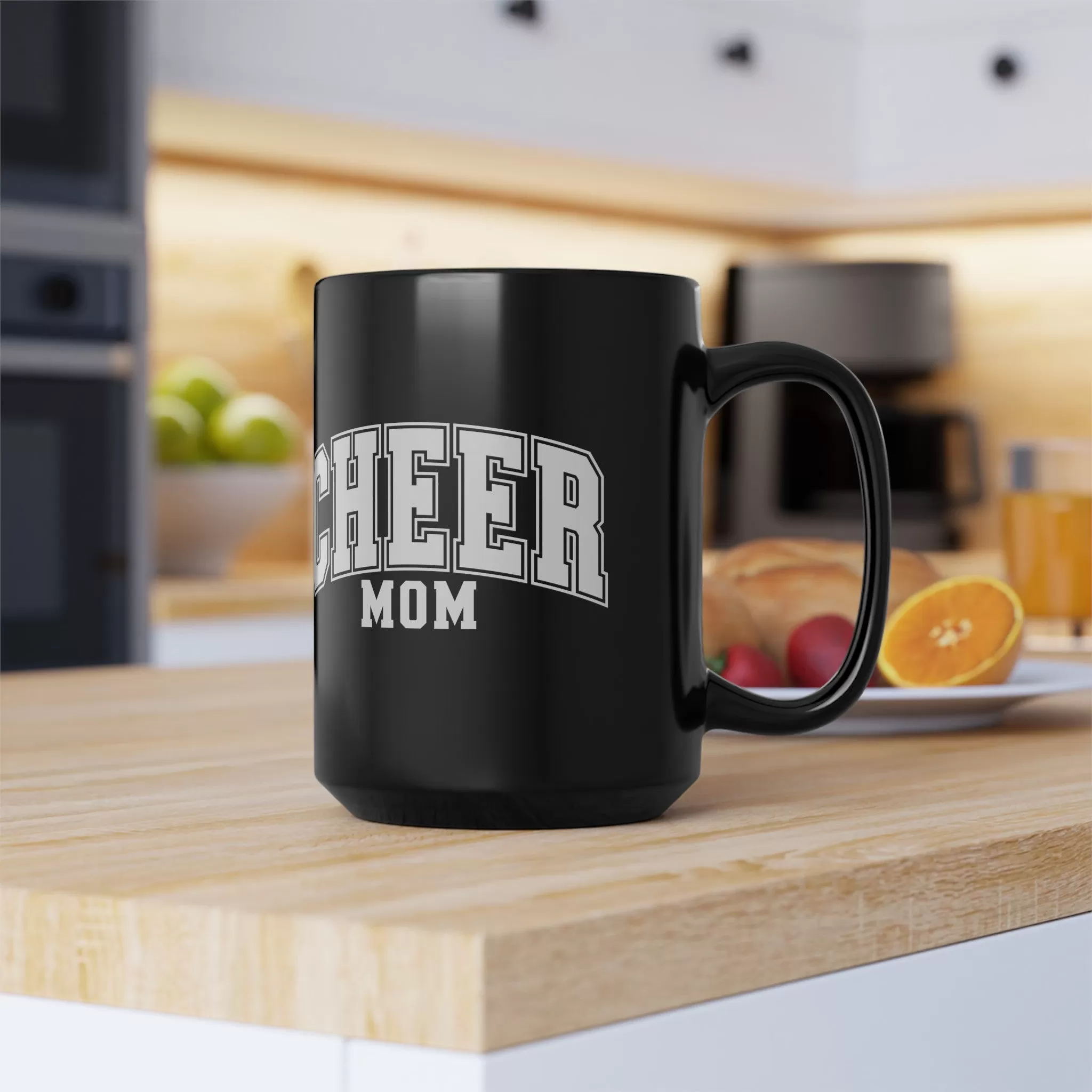 CHEER MOM - Black Mug (11oz, 15oz)