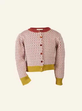 Children's Classic Cardigan - Geometric Knit