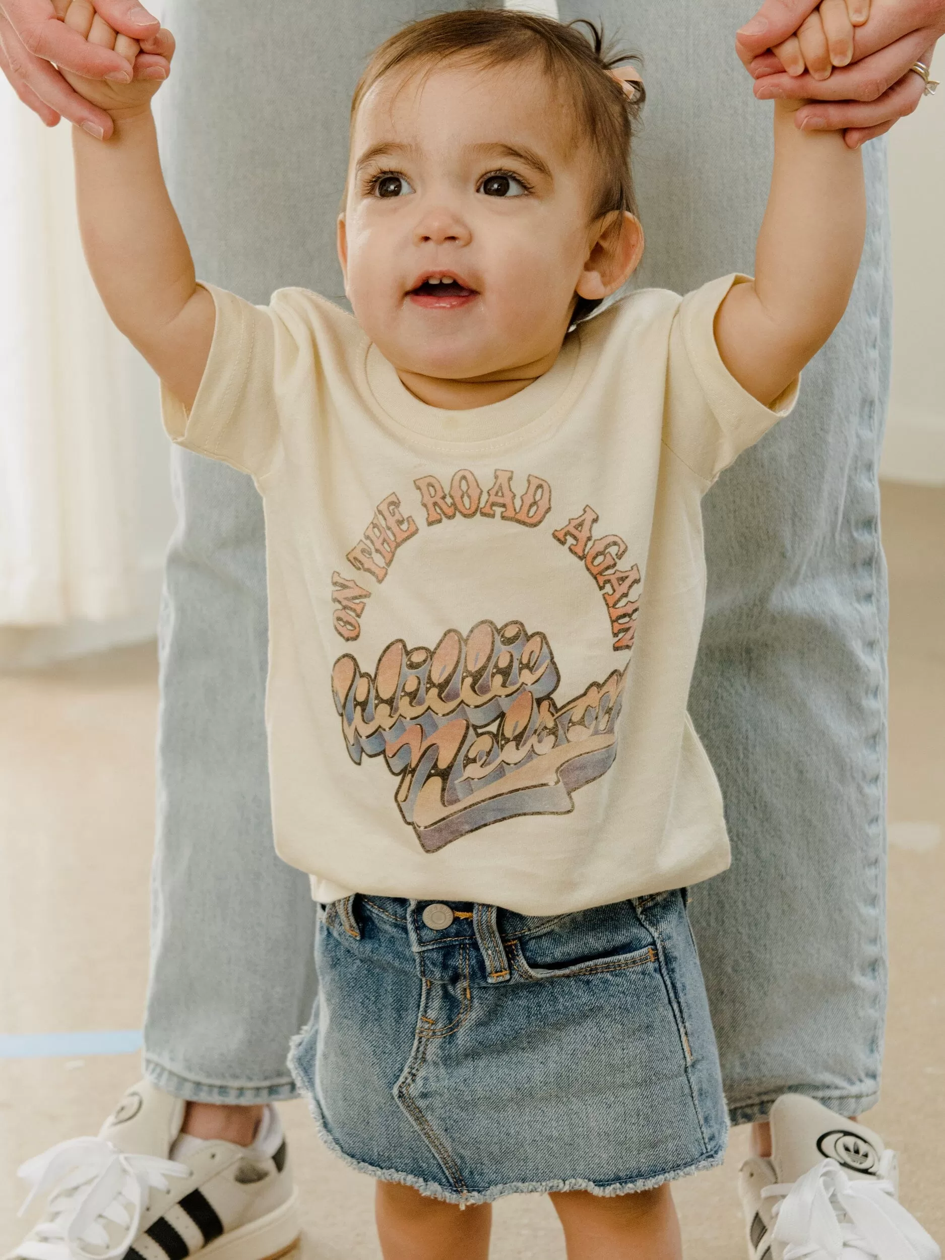 Children's Willie Nelson OTR Metal Off White Tee