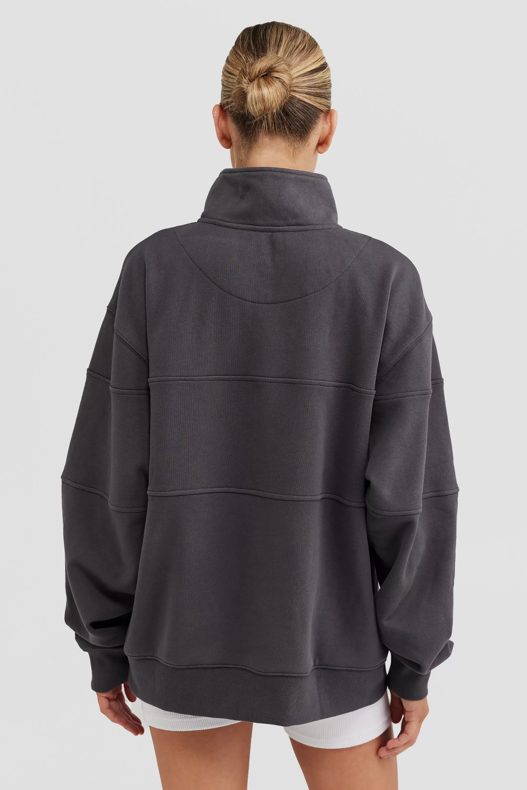 Classic Logo Quarter Zip Charcoal