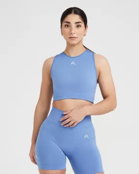 Classic Seamless 2.0 Crop Top | Light Denim Marl