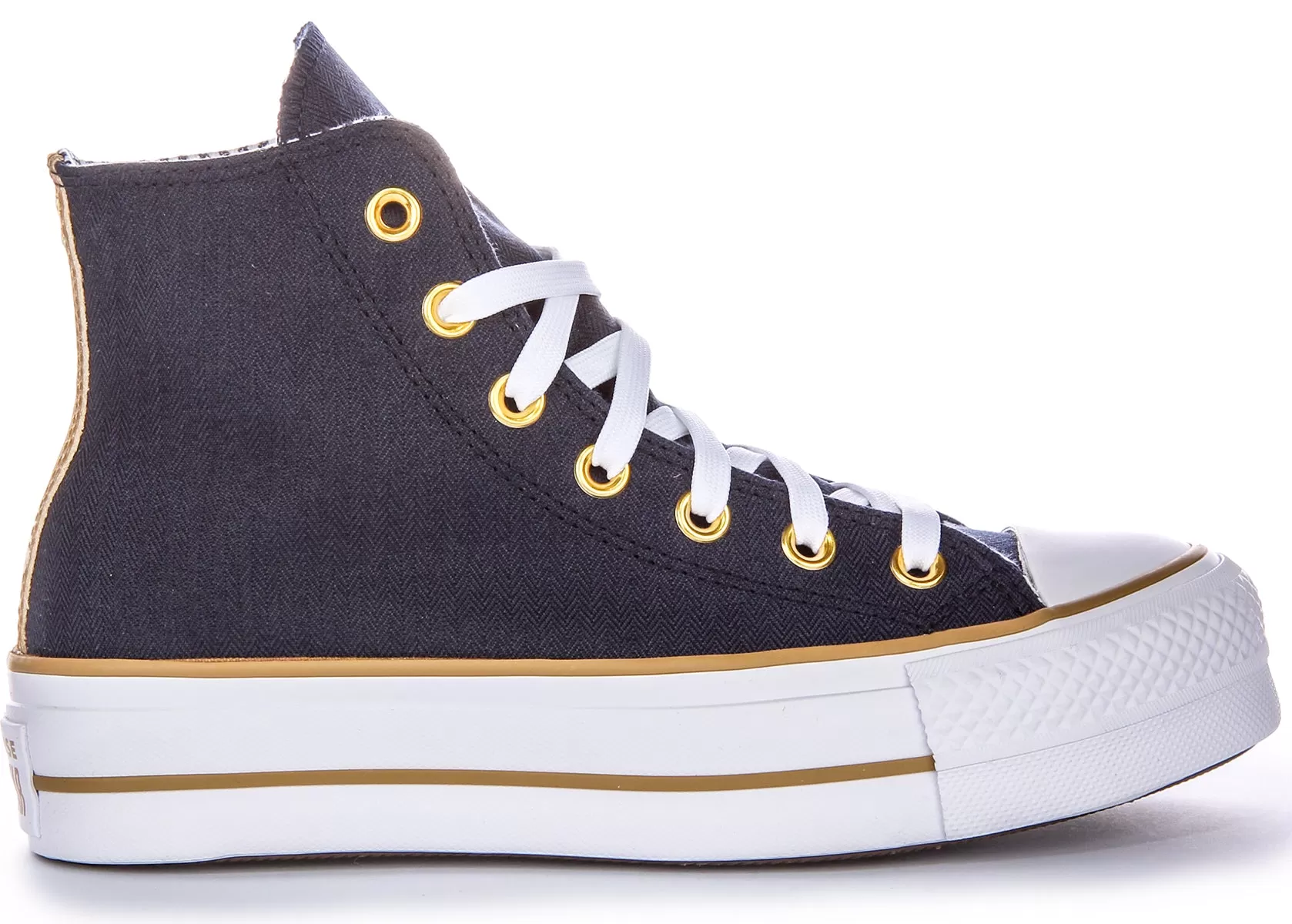 Converse CT All Star Lift Hi A08860C In Navy Herringbone