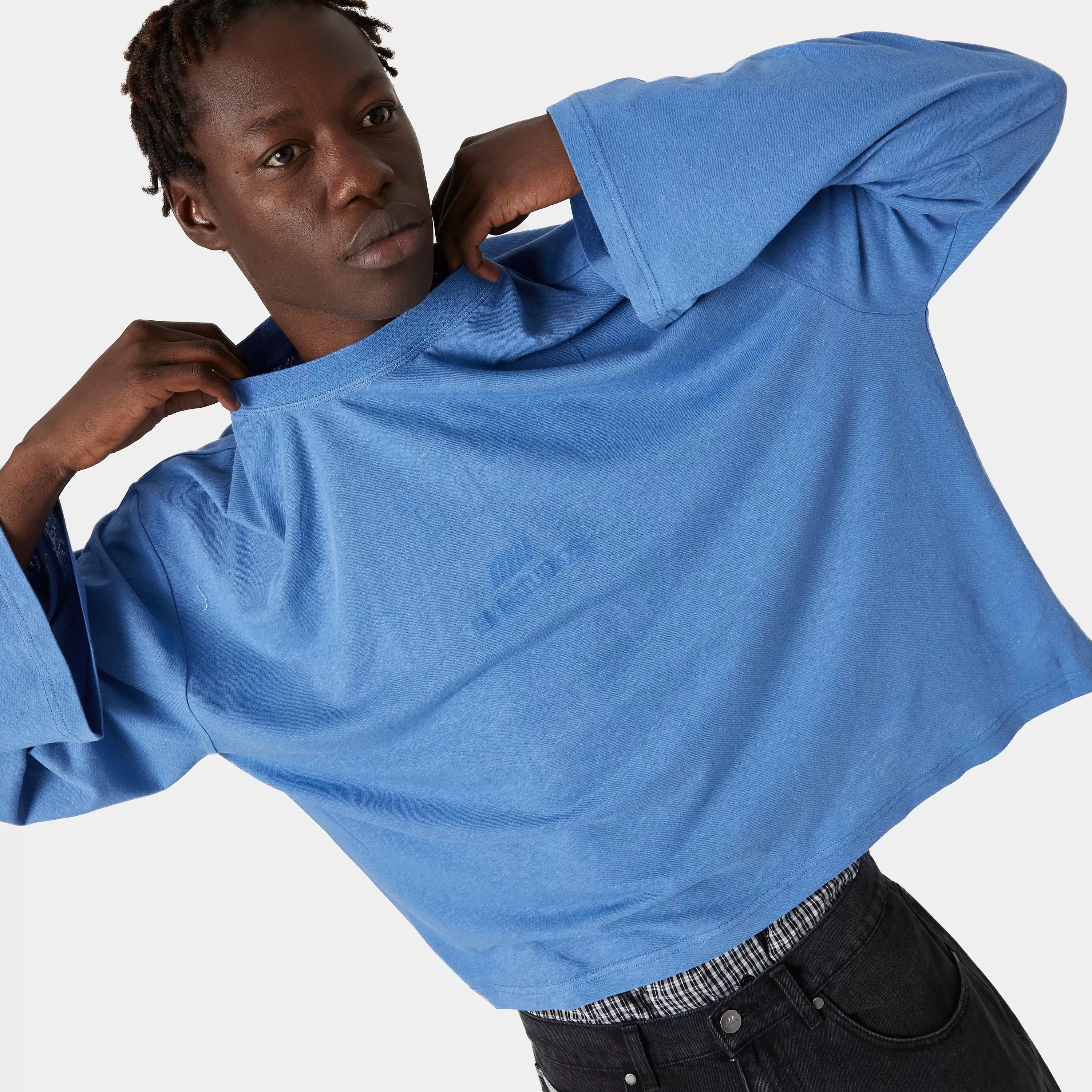 Cotten Long Sleeve Blue