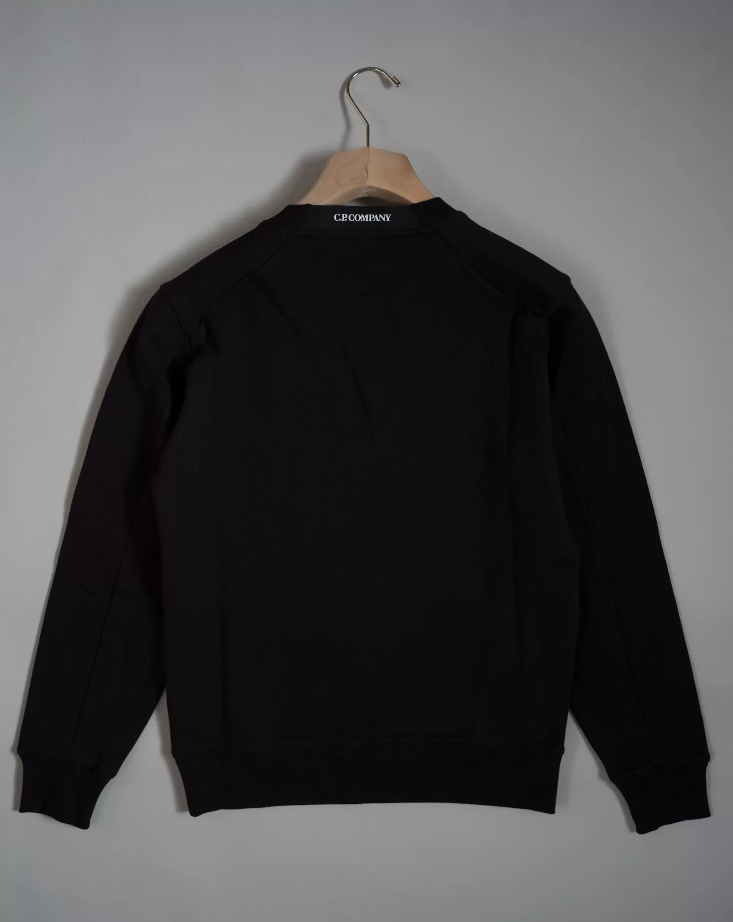 C.P. Company Crew neck Diagonal Raised Fleece / Black