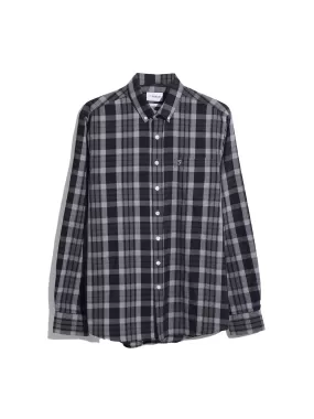 Crawford Check Long Sleeve Shirt In Black