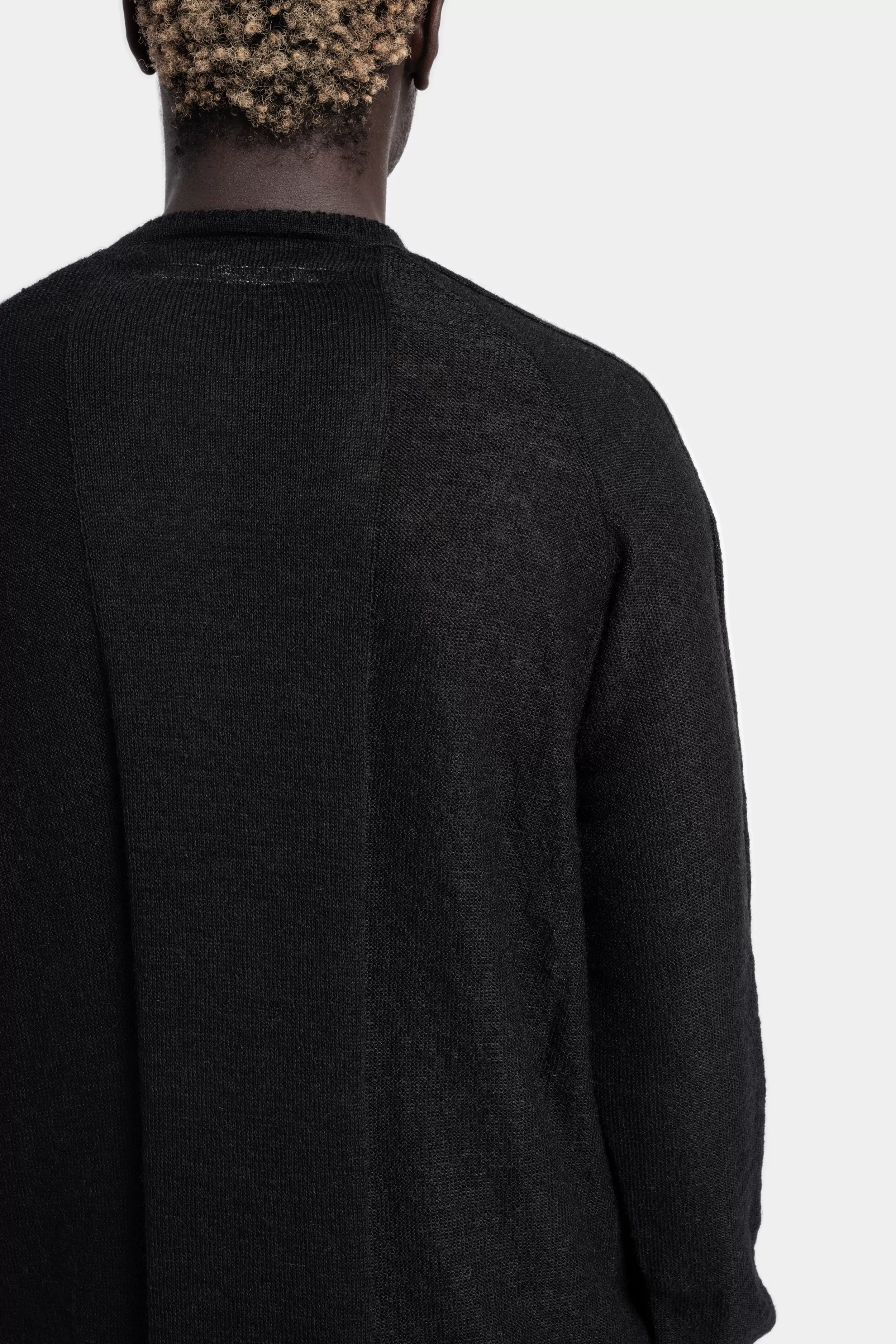 Crewneck knit sweater, Black