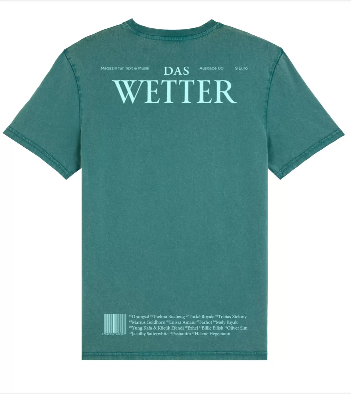 Das Wetter-Abo (Deutschland)   T-Shirt »Inhalt 2023« Türkis