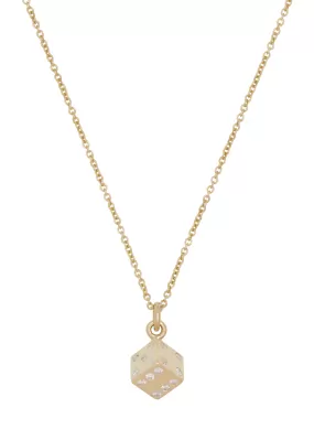 Dice Necklace in 14k - Diamond