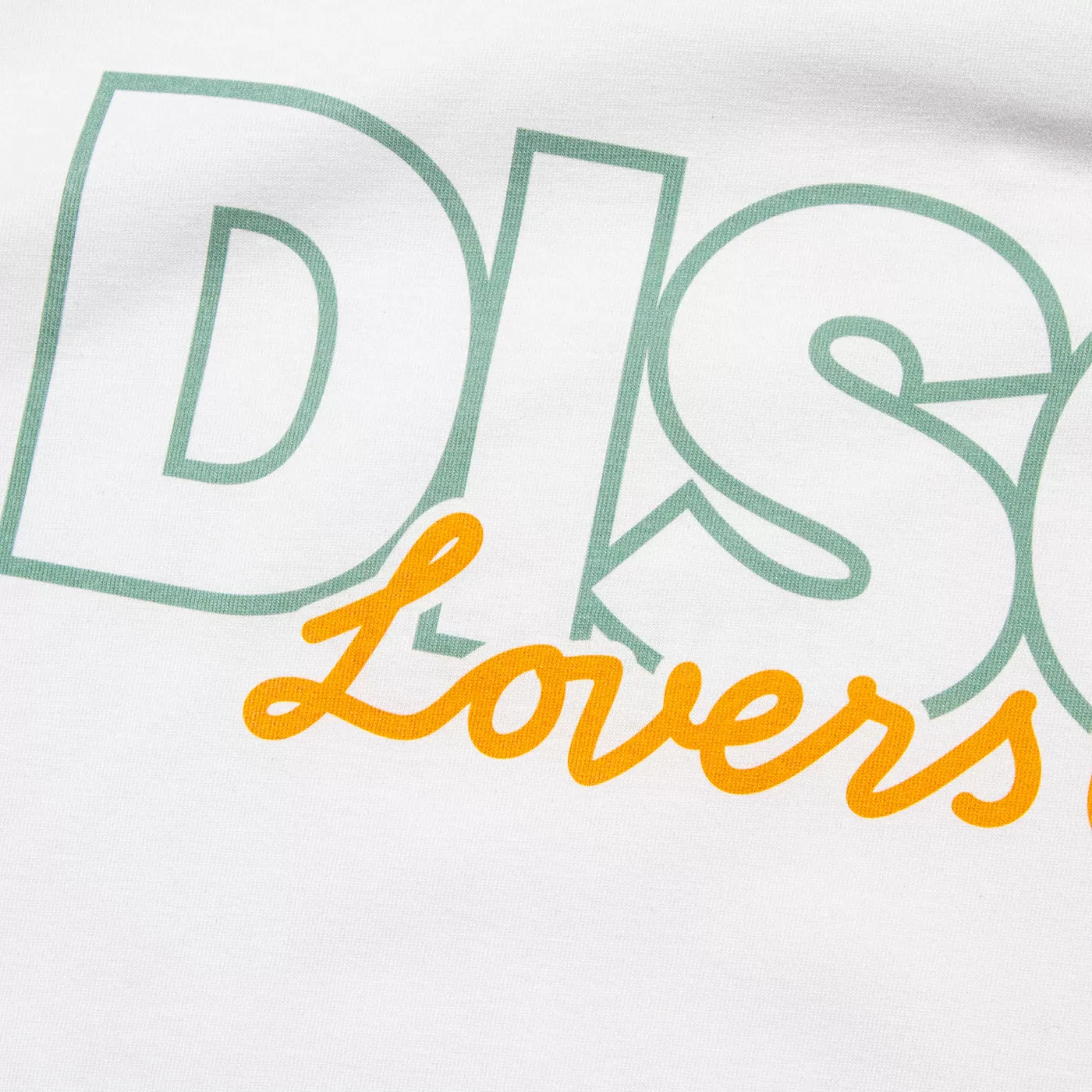 Disco Lovers Front Print - Tshirt - White