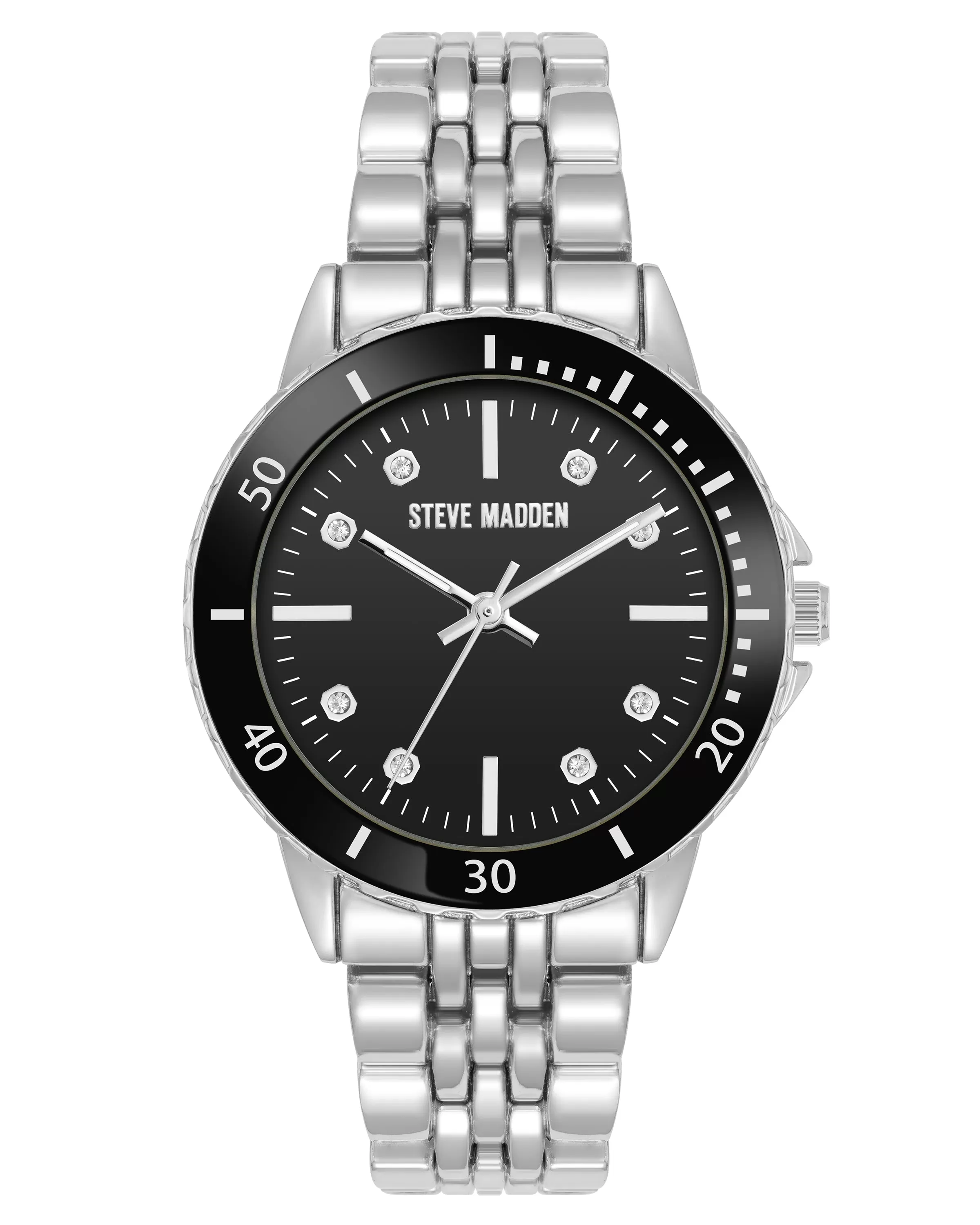 ELEVATED LUXURY WATCH SILVER BLACK