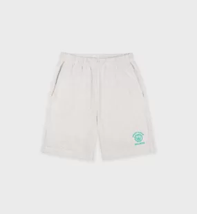 Emblem Gym Short - Heather Gray/Caribbean