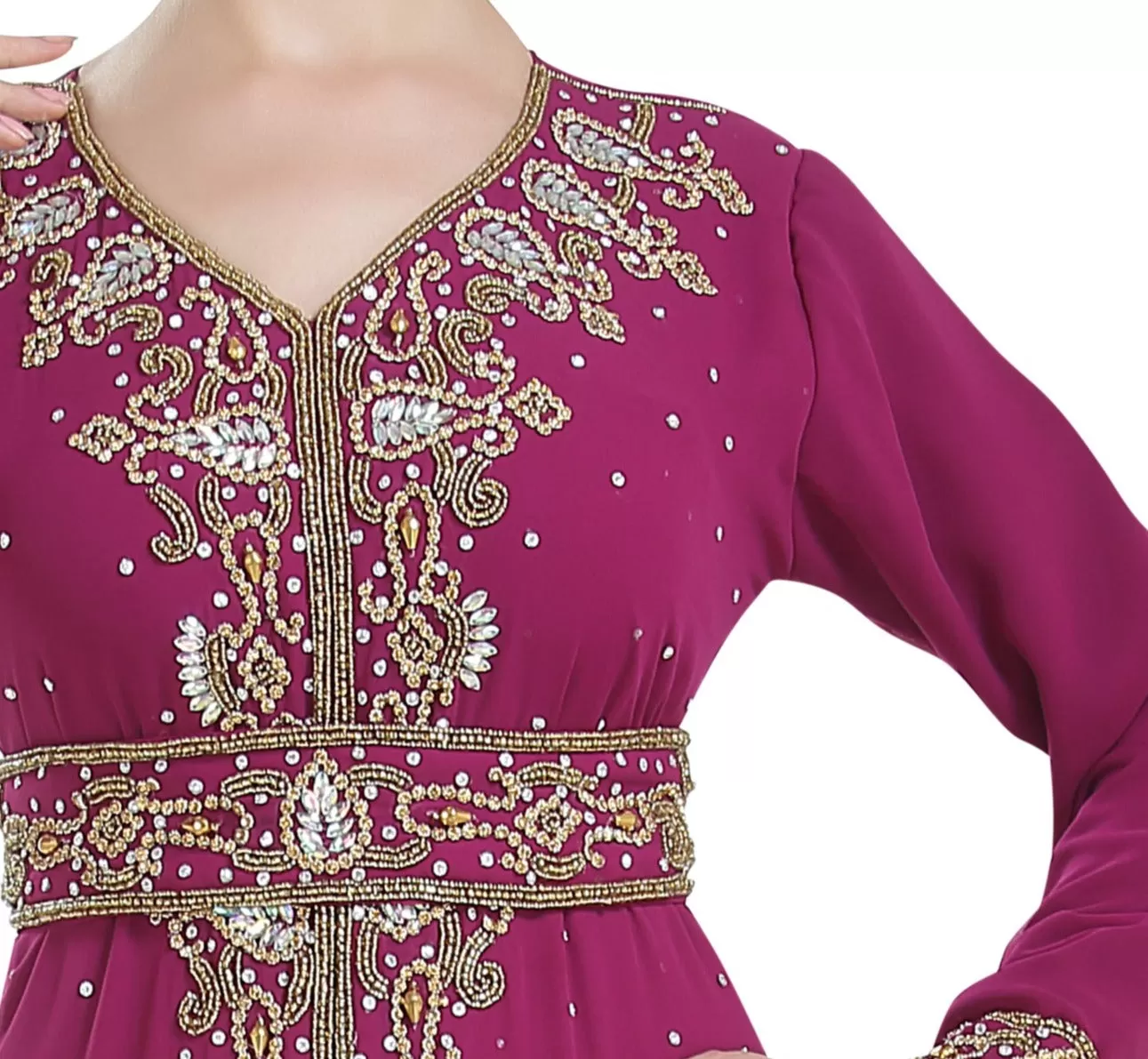 Embroidered Jallabiya Henna Party Dress