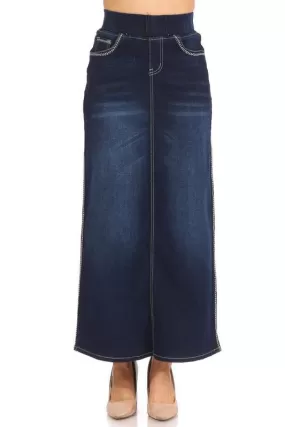 Emma Classic Waistband Long Denim