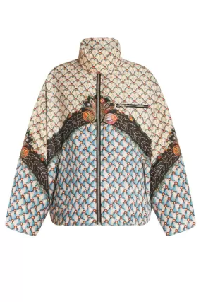 Etro Printed Puffer Jacket - Light Blue